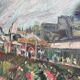 Grand tableau Les Halles de Paris pierre gogois
