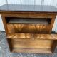Louis-Philippe commode in burr walnut, Saint-Anne grey marble, mid-century
