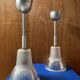 2 suspensions en verre Holophane 1950