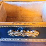Old vintage box in gilded bronze empire