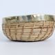 Vintage Brass Rattan Bowl by Gabriella Crespi 1970s Fruit Basket
