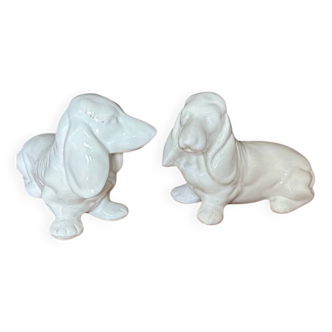 Pair of ceramic dogs