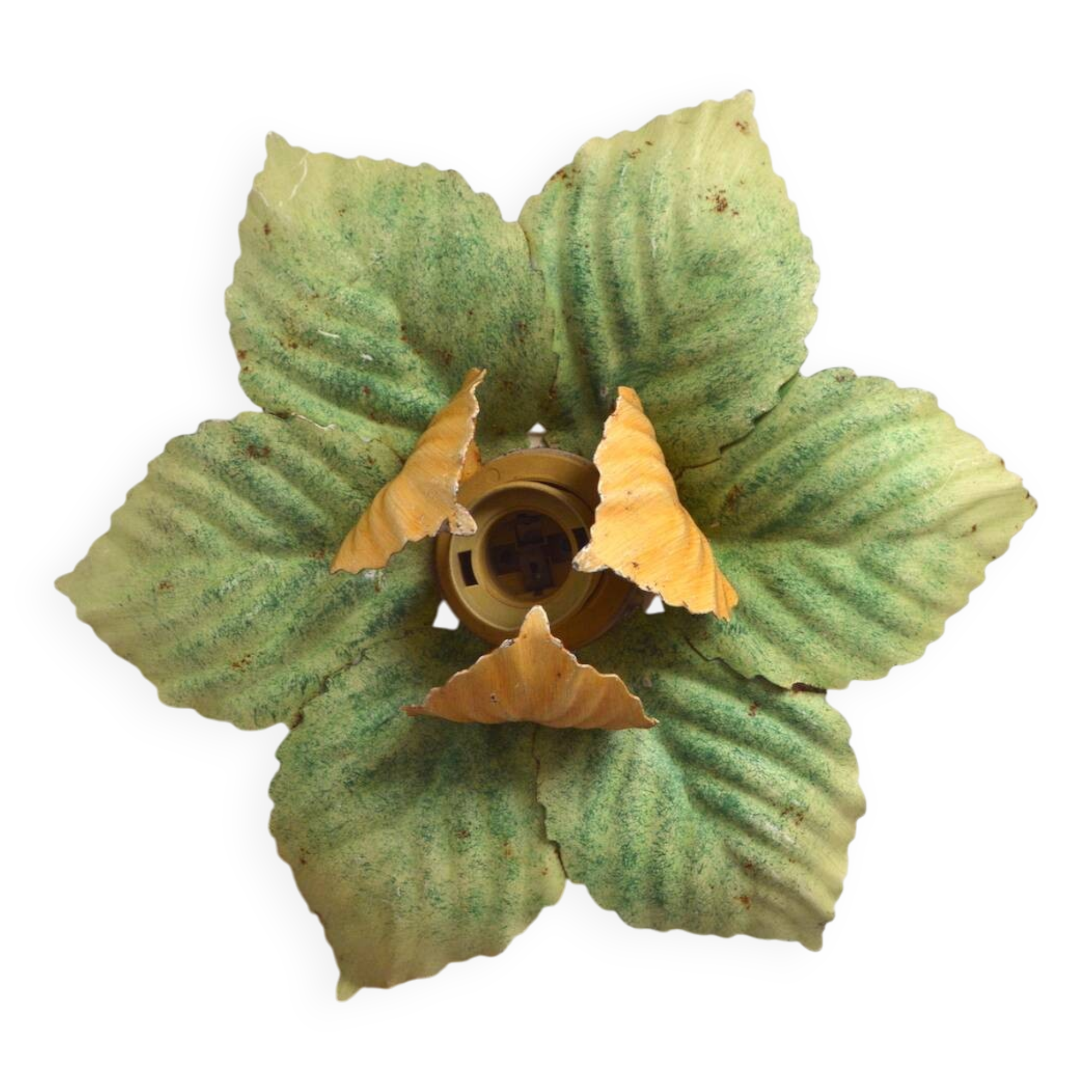 Metal flower wall light