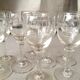 Suite of 8 engraved glass drip glasses from the 1930s 1940s