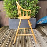 Chaise haute bébé Ikea Gulliver en hêtre cintré