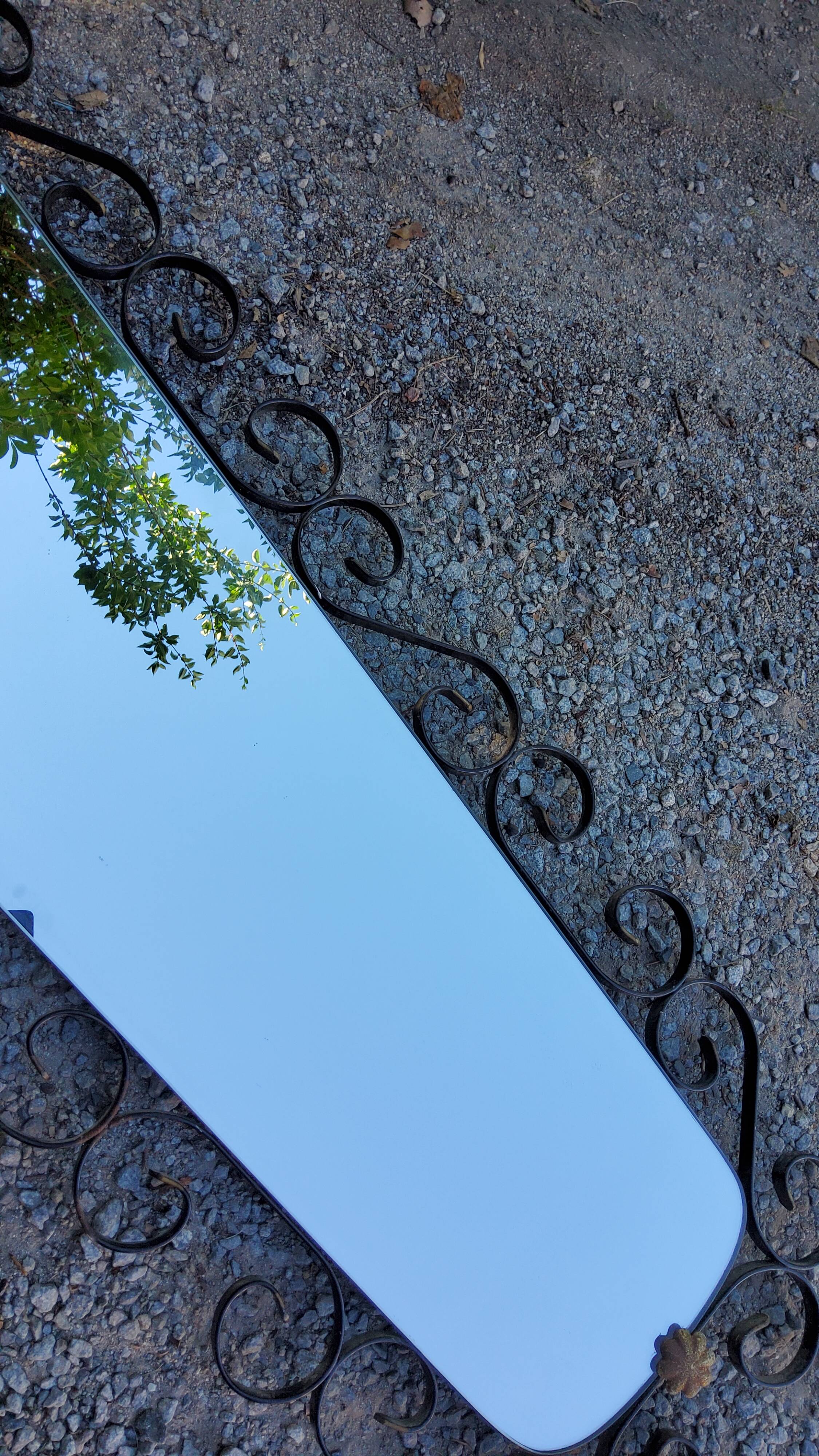 Mirror mirror of the 60s metal black and gold