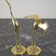 Pair of vintage brass heron