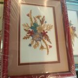 5 herbariums, framed floral arrangement