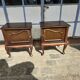 Pair of vintage 1960s oak bedside tables