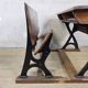 Antique desk / school bench (1920) in cast iron by Mark Breda, Holland.
