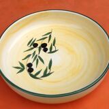 Hollow service dish Glazed ceramic decoration olives Diameter: 300mm...