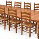 Large extendable table and its 8 chairs (8 feet - 6 metres)