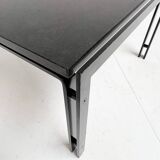 Black granite side table or coffee table from the 1980’s
