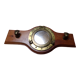 Marine style coat rack with porthole mirror