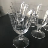 6 daum wine glasses