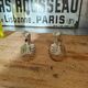 Set of two antique silver-plated candlesticks.