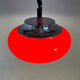 Mid century red pendant by Harvey Guzzini for Meblo, Italy