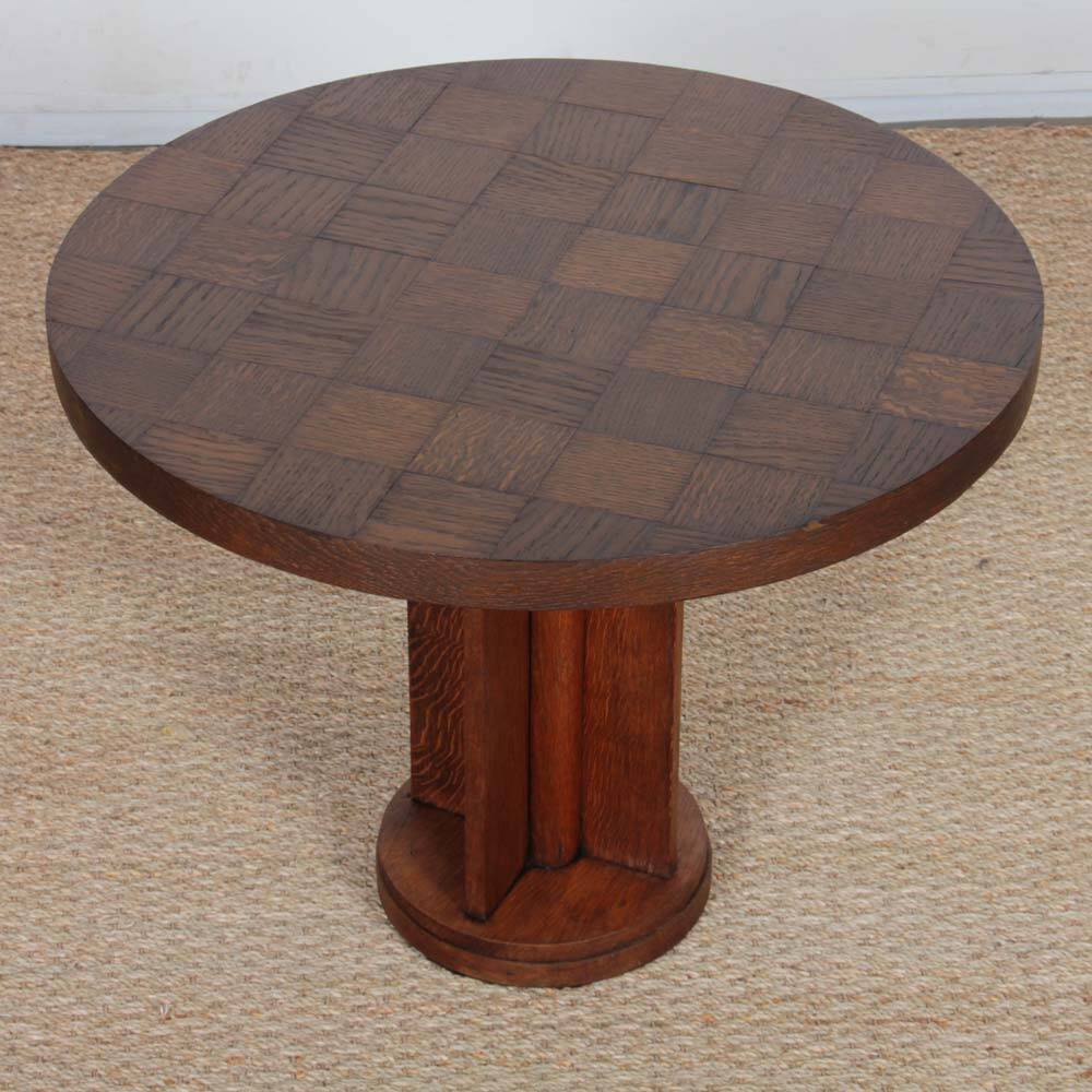 Table basse vintage en chêne des années 1950