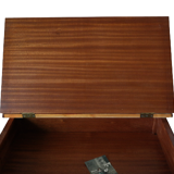 Side table, artisanal vintage mahogany desk worker