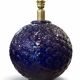 Blue glazed ceramic lamp base