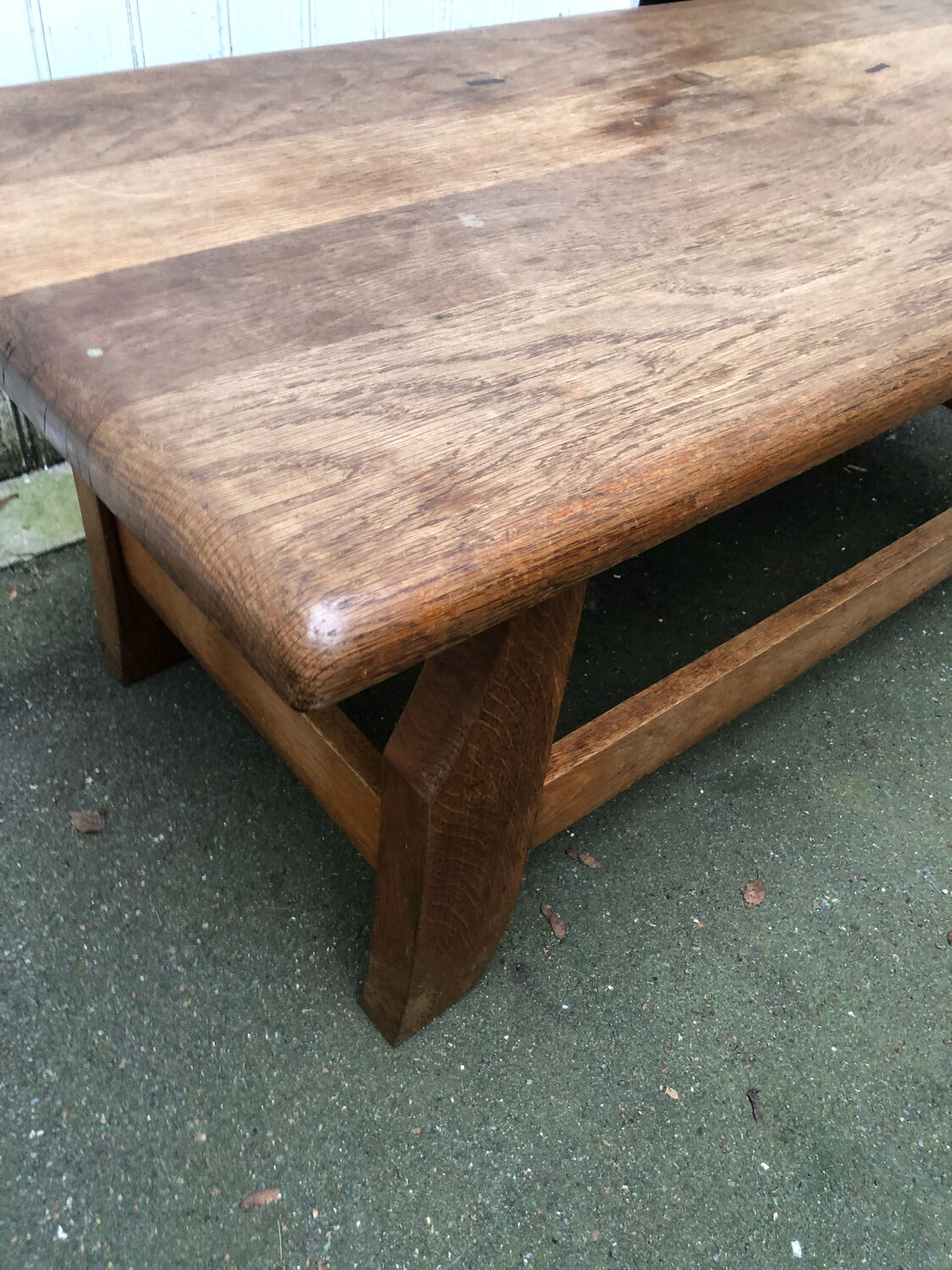 Brutalist oak coffee table, 1960s