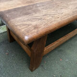 Brutalist oak coffee table, 1960s