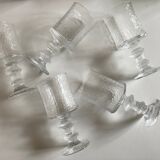 Set of 5 glasses Timo Sarpaneva Festivo 1970 Scandinavian IIttala