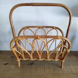 Porte-revue en rotin, années 1960
