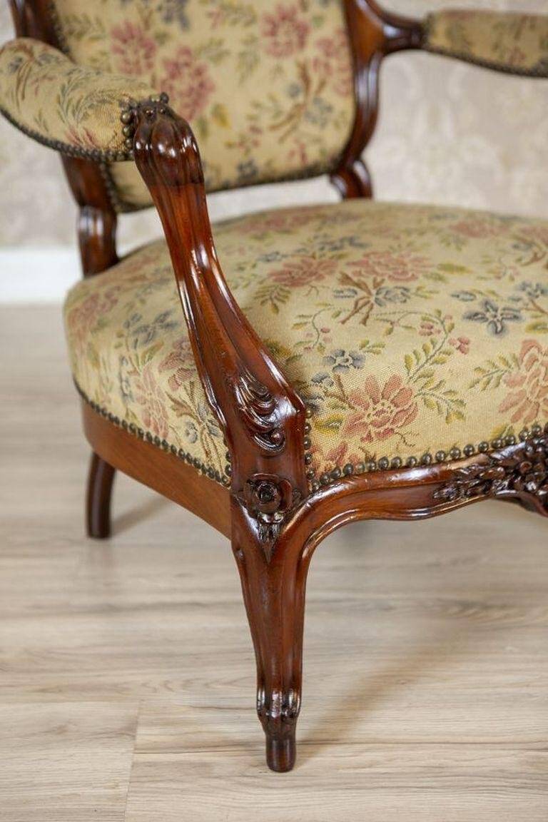 Antique Baroque Revival Armchair, 1890s
