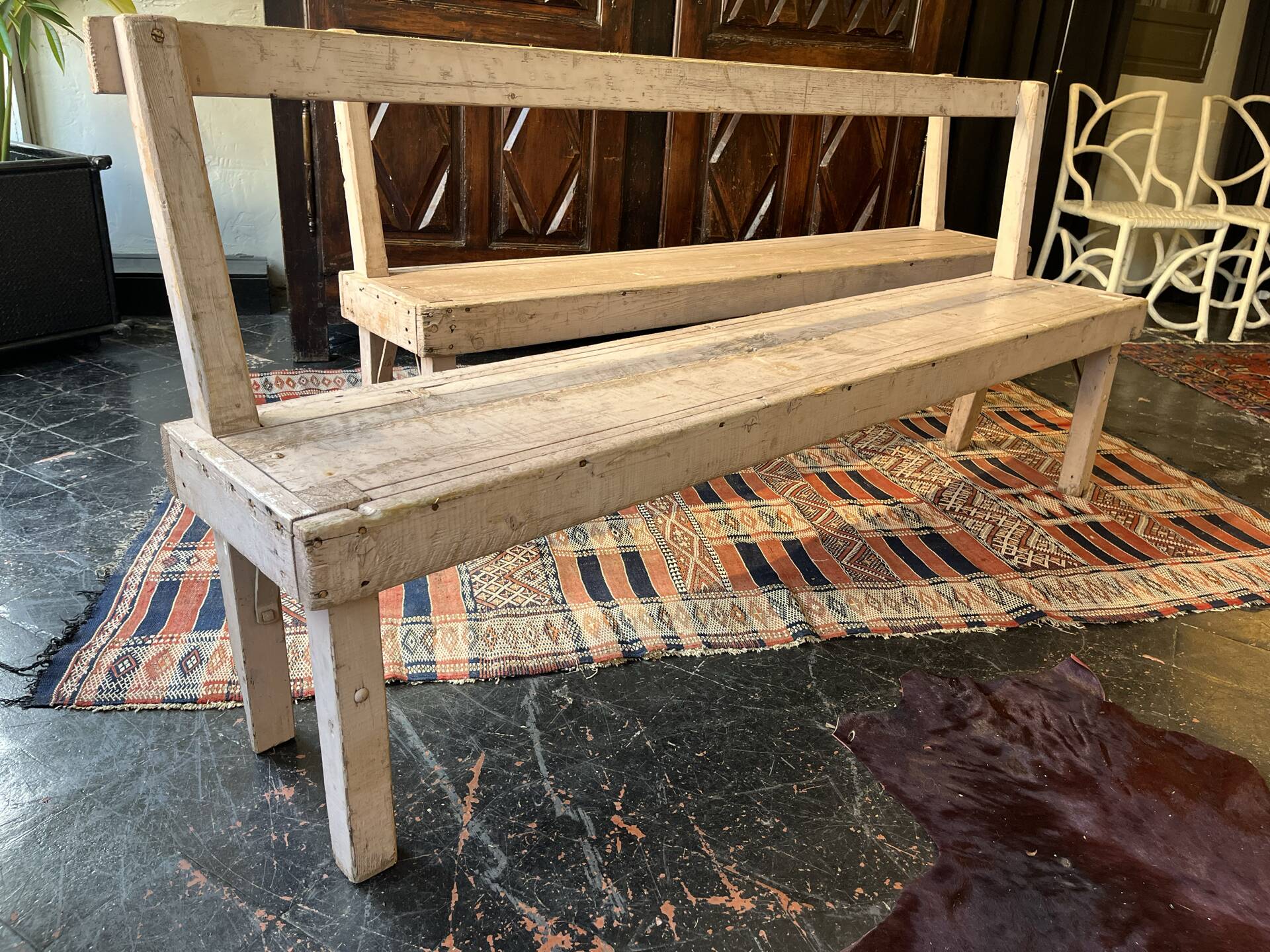 Vintage bench pair