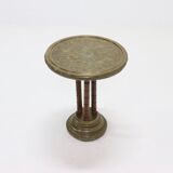 KMD Daalderop Brass and Oak Side Table 1930s