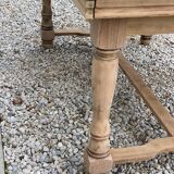Table de ferme poncée rallonge jusqu'à 2,54m