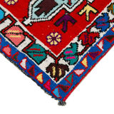 Tapis oriental red runner ancien fait à la main 80 cm x 402 cm