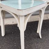 4 baumann chairs wood and formica 1960