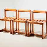 Edvin Helseth (attrib.) Set of 3 Dining Chairs in Pine Norway 1960s