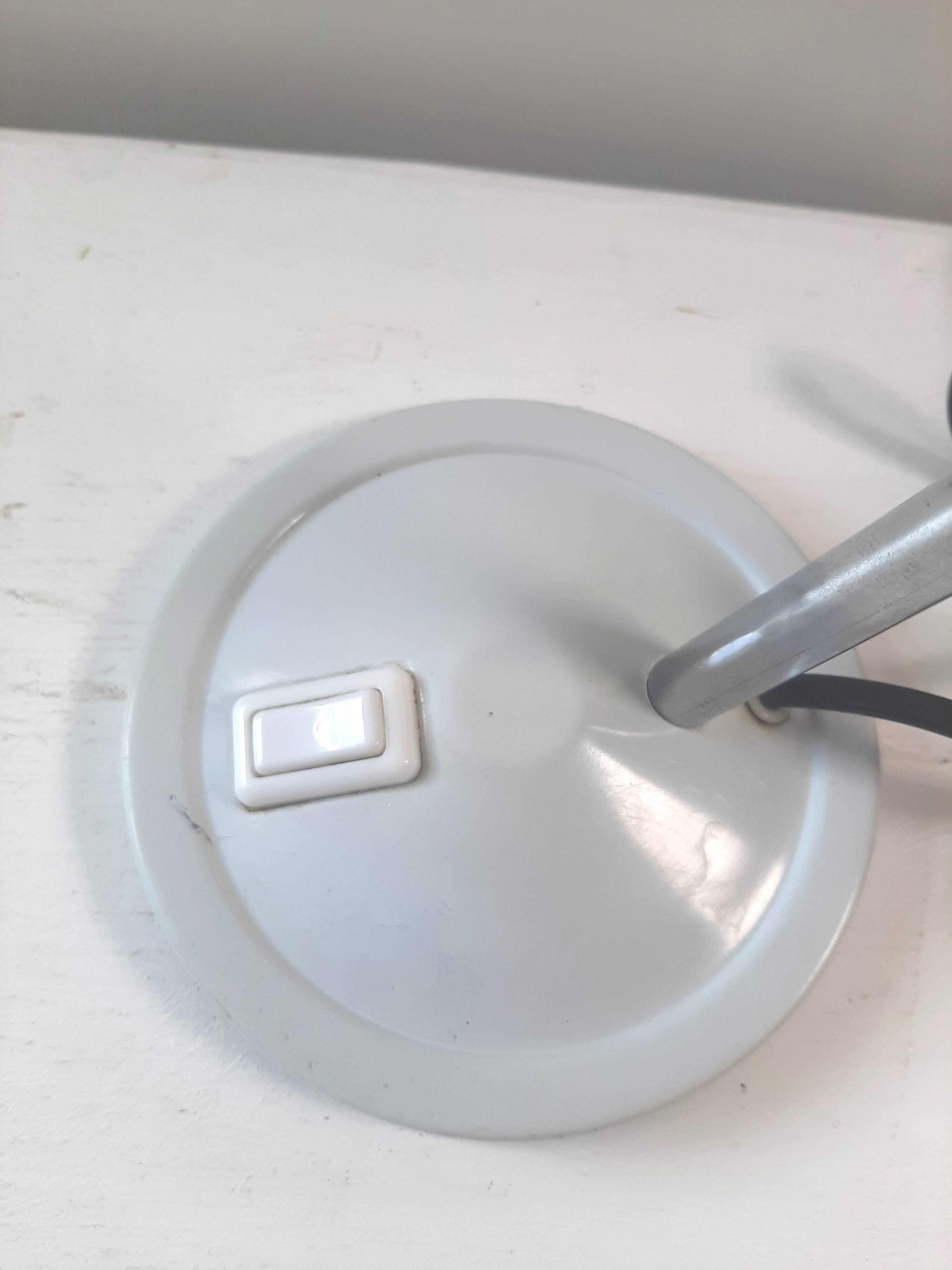 Vintage grey metal desk lamp