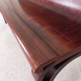 Cafe bench with curved plywood seat, 1990s