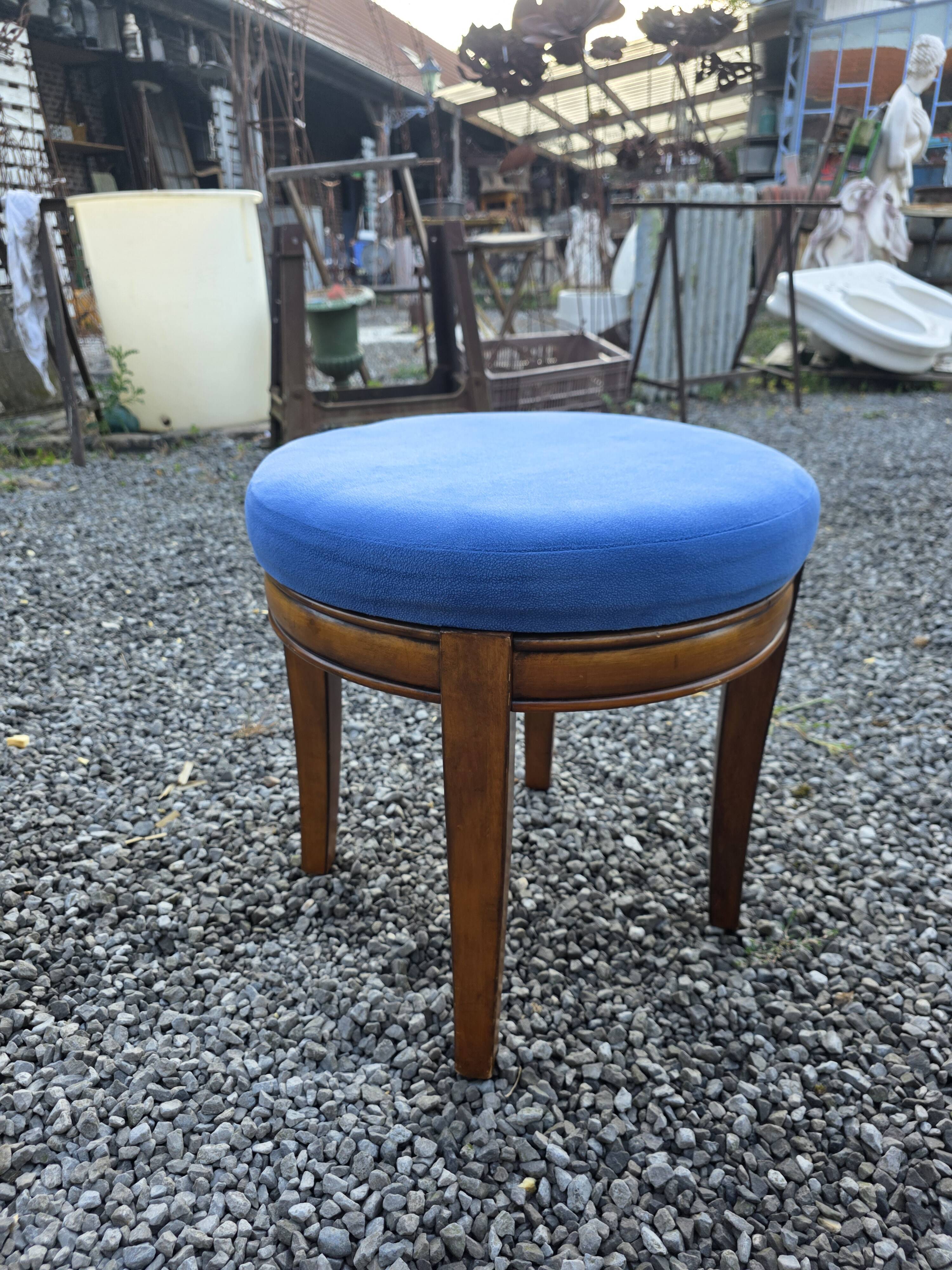 Scandinavian style armchair + velvet footrest