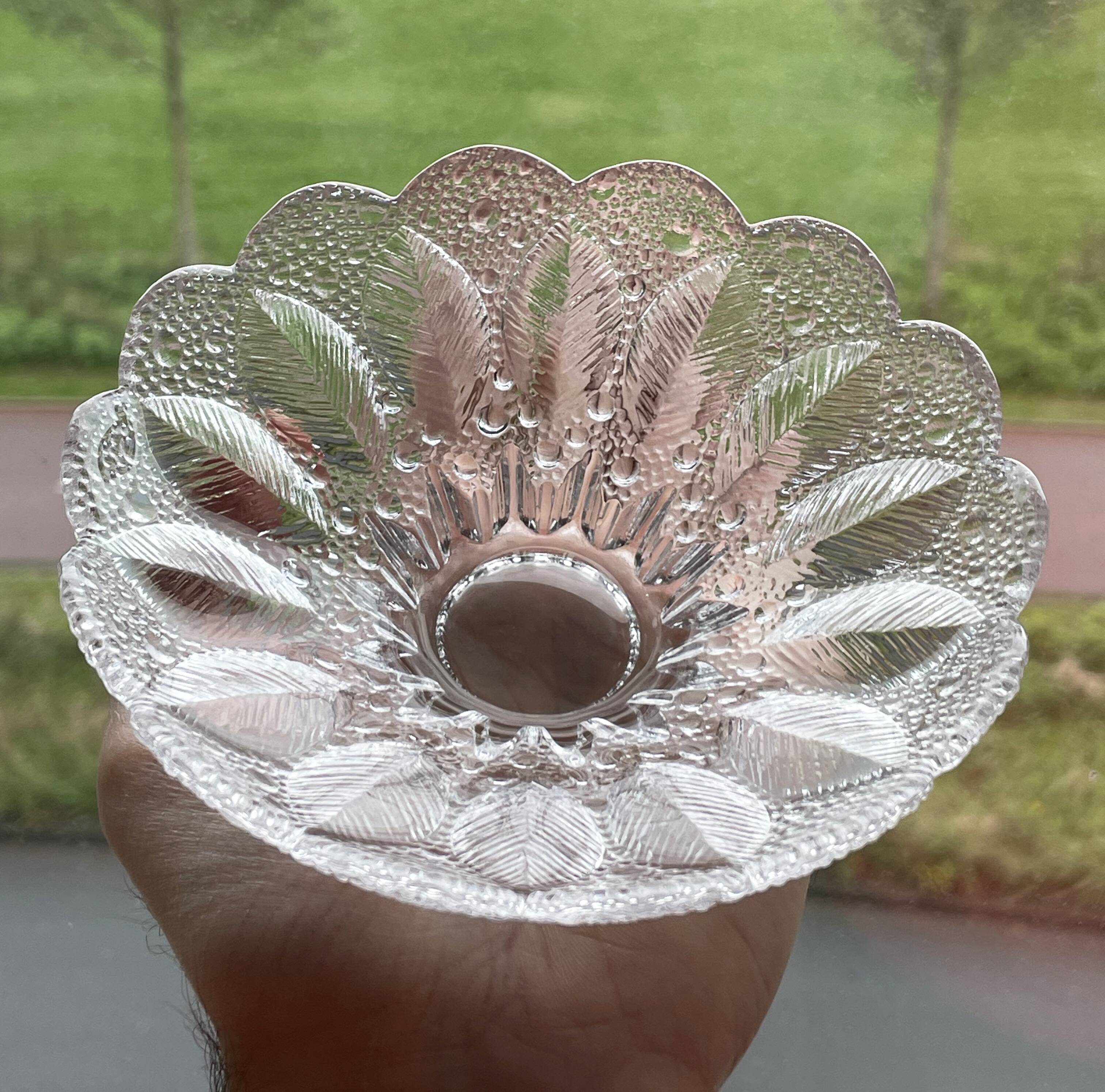 Lausitzer Glaswerke, East German (GDR) Crystal Glass Serving Bowl, Medea Design by R. Koschnick