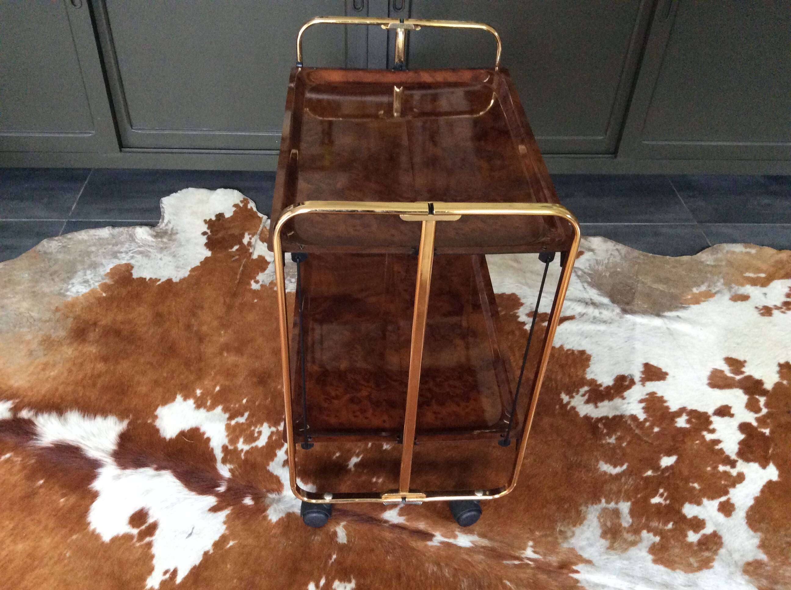 Folding rolling trolley