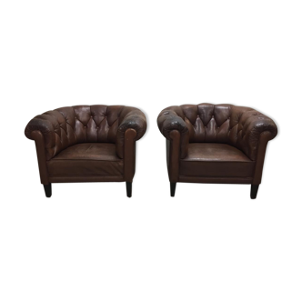 Pair of leather chairs