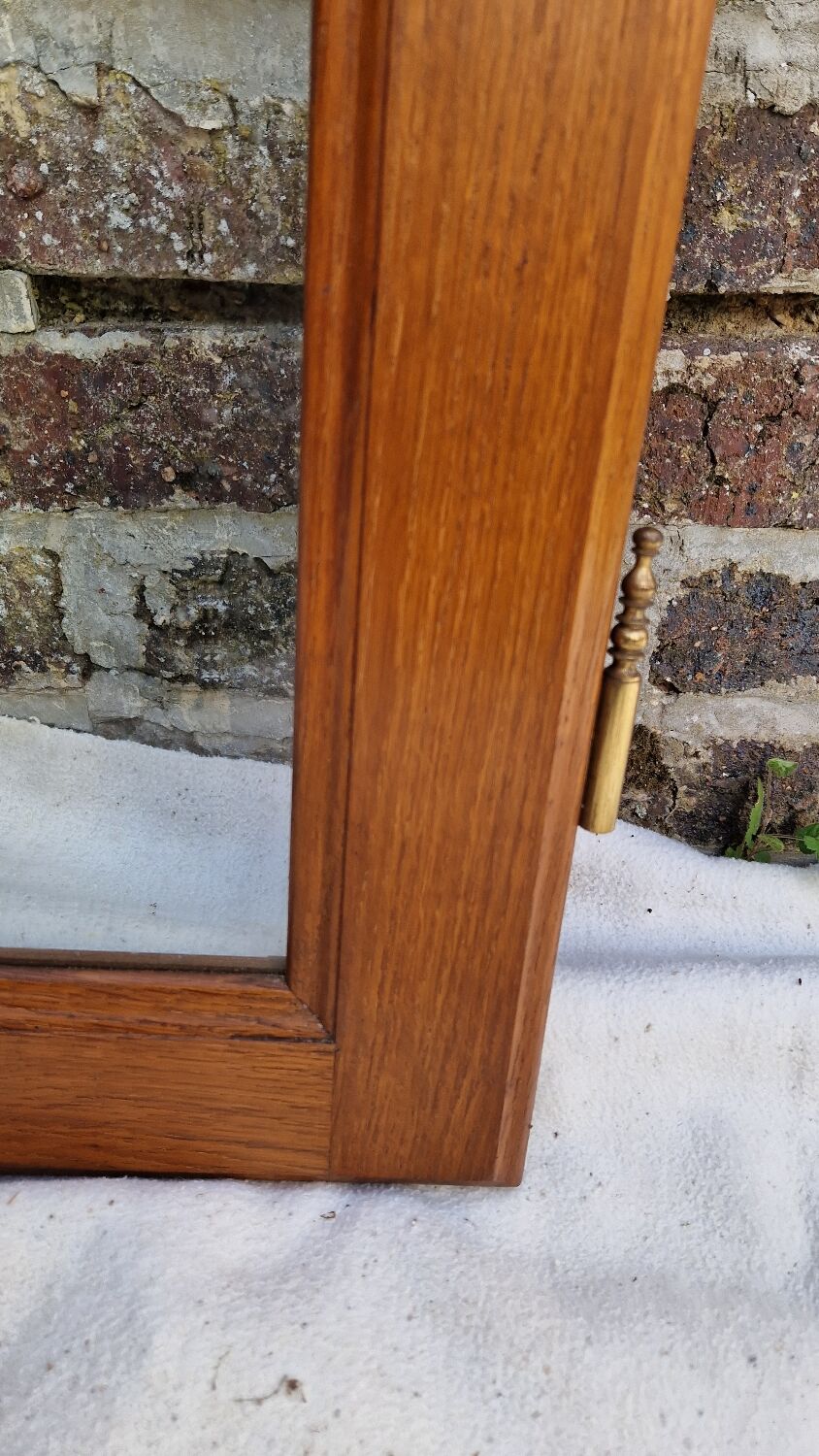 Pair of oak glazed doors