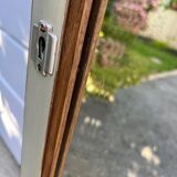 Beveled orphan mirror in wood, 179x65 cm