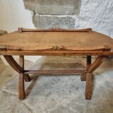 Small oak side table – French rustic style – 1920s
