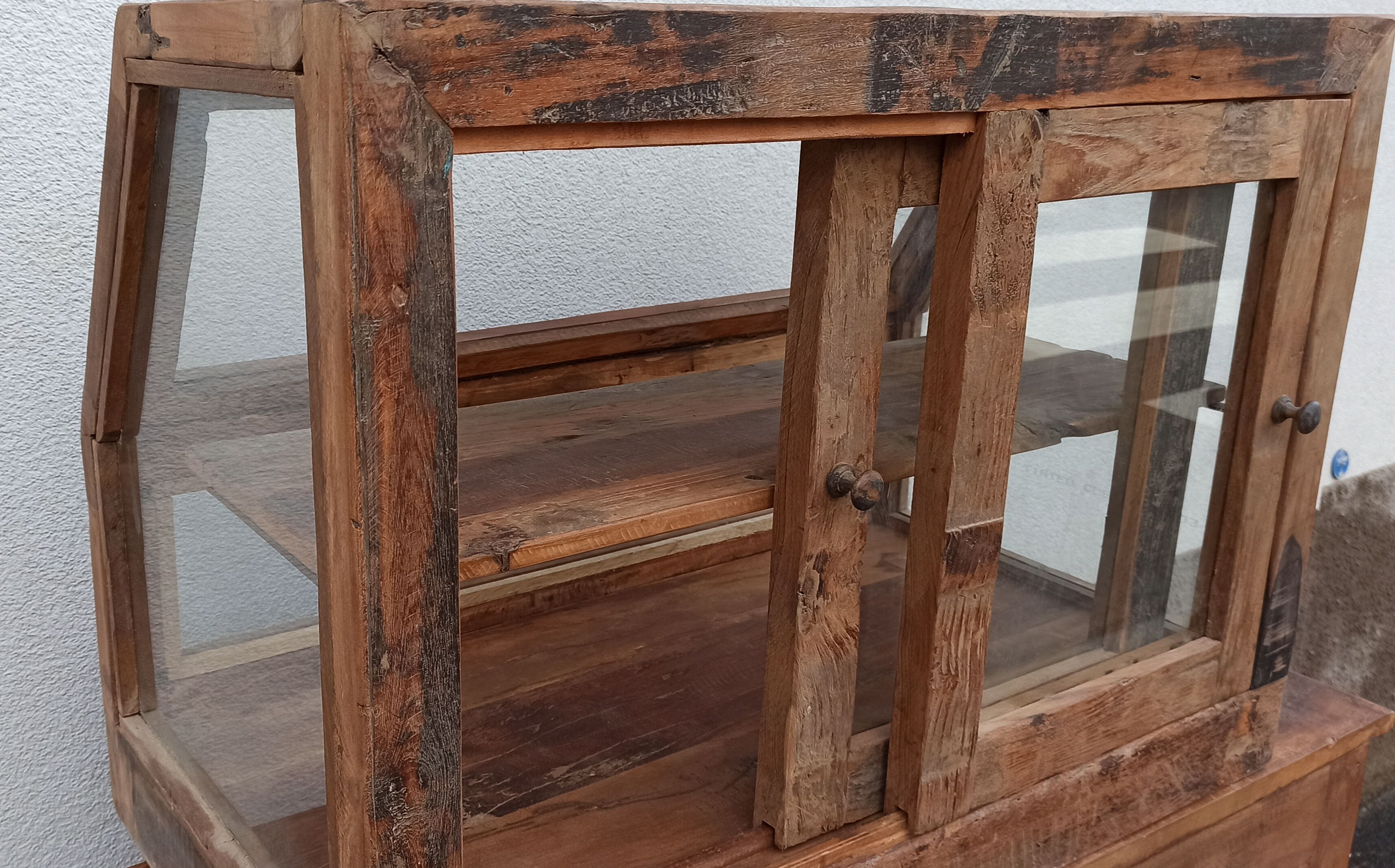Antique wooden showcase