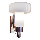 Luminaire Flambeau en verre de Murano opalin blanc, Circa 1970