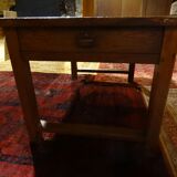 Nineteenth century farmhouse table in natural oak wood 140 x 90 cm