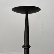 Large tripod candlestick in brutalist wrought iron, mid-century, 1960s.