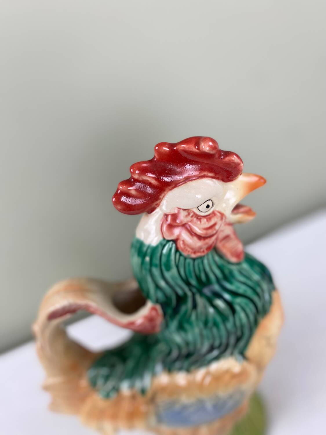 Pichet barbotine Coq