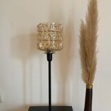 Table lamp with a vintage golden lampshade